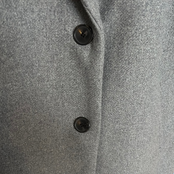 Gray Wool Blend Overcoat - Picture 4 of 5